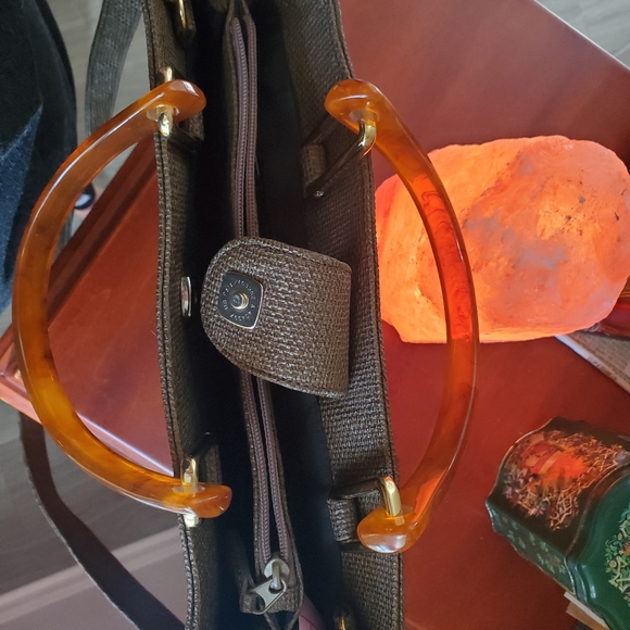 STYLISH PRESTON & YORK TORTOISE SHELL HANDLE PURSE - Picture 4 of 8